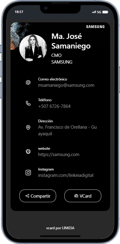 vCard Ecuador Samsung